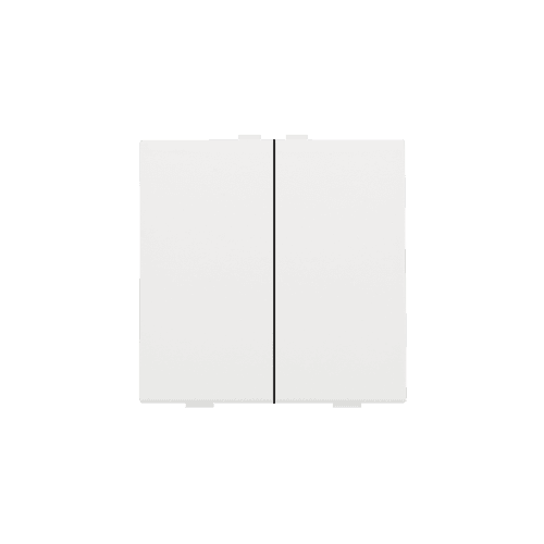 Bouton-poussoir double pour Niko Home Control, couleur white coated