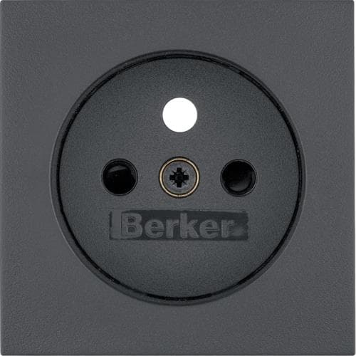Sets de finition pour prise de courant avec terre Berker S.1 / B.3 / B.7 Anthracite, mat