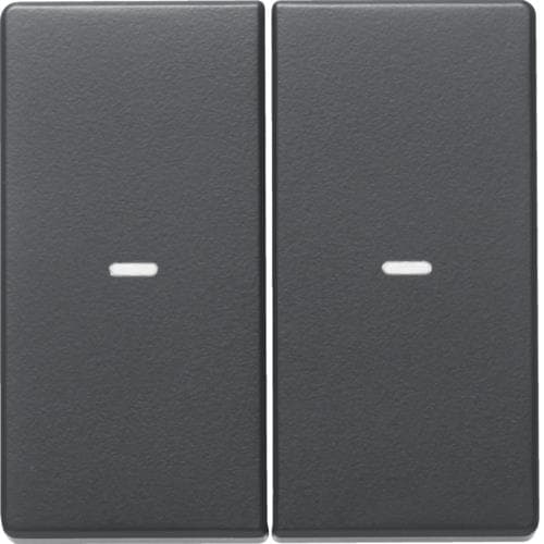 Touche double Berker monobloc Q.1 / Q.3 Anthracite Velours laqué