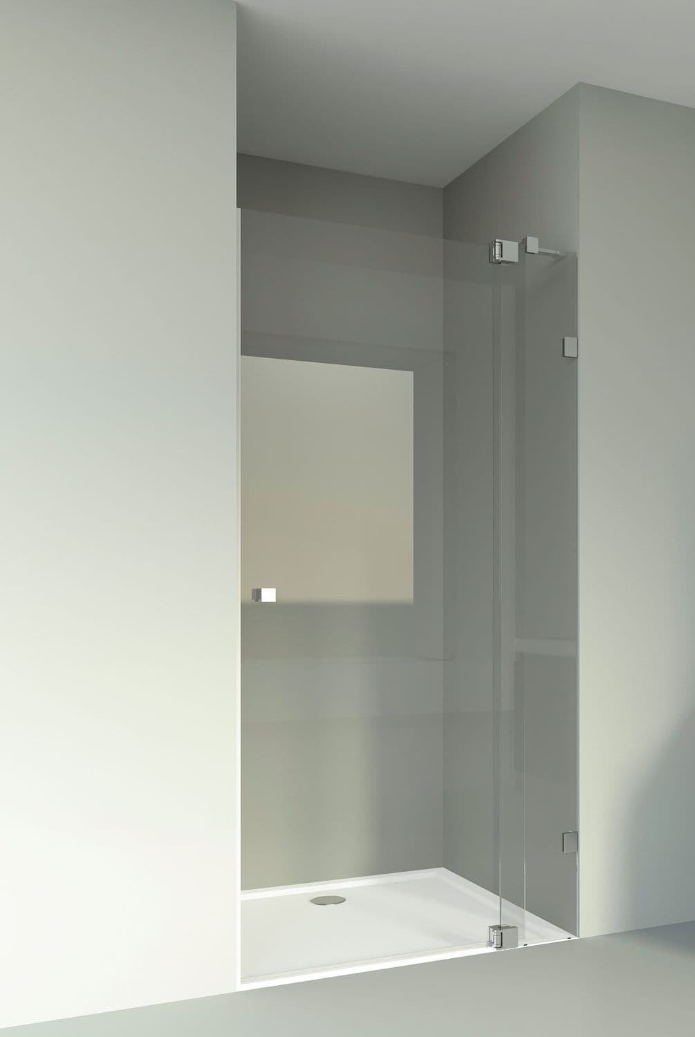PORTE PIVOTANTE PASPARTOE 85-105 H200 CHROME-CLAIR