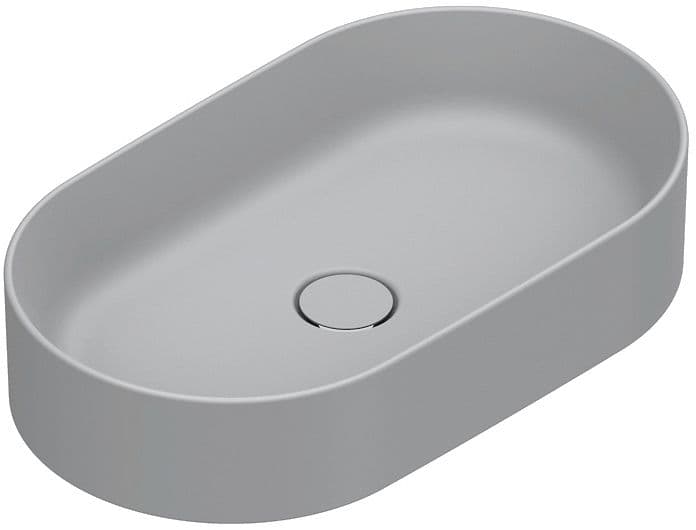 VASQUE A POSER ZERO CATALANO CATAGLAZE+ 60X35 H12 SANS TROP-PLEIN CEMENTO SATINATO