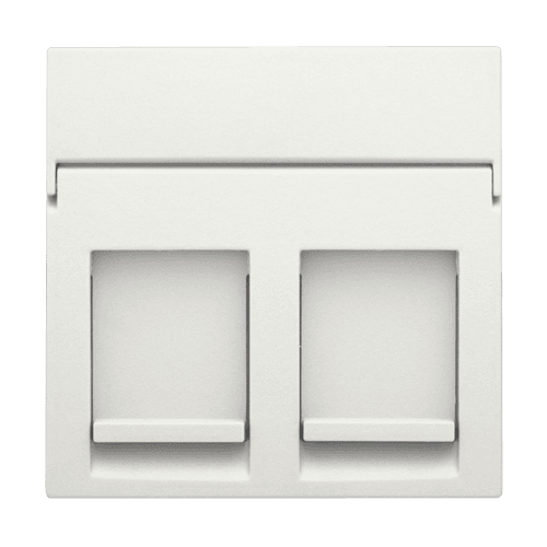 Enjoliveur data 2x RJ, couleur white