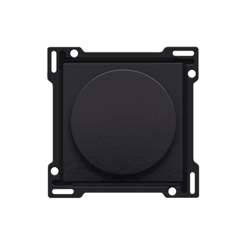 Set de finition pour variateur à bouton rotatif ou régulateur de vitesse, incl. bouton rotatif, couleur piano black coated
