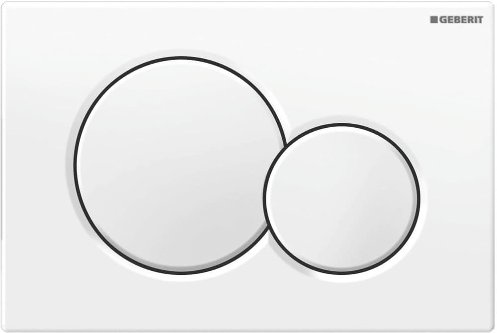 Geberit Sigma01 plaque de commande ronde blanc
