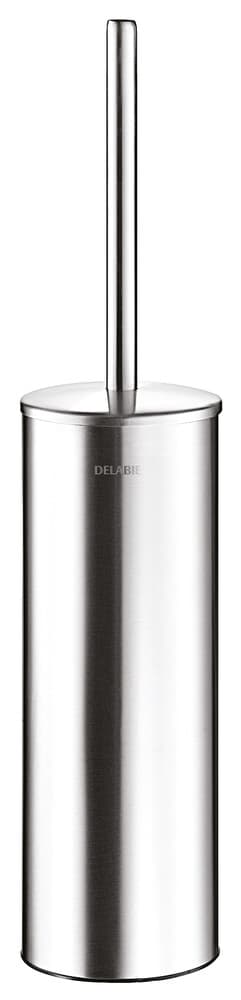 Delabie pot à balai WC mural avec couvercle inox satiné