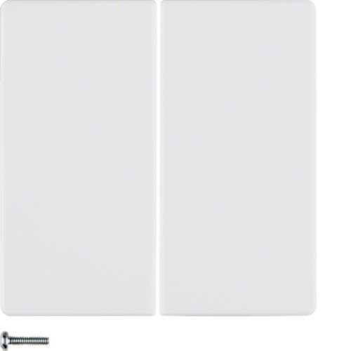 Touche pour variateur électronique universel double Berker Q.1 / Q.3 Blanc polaire Velours