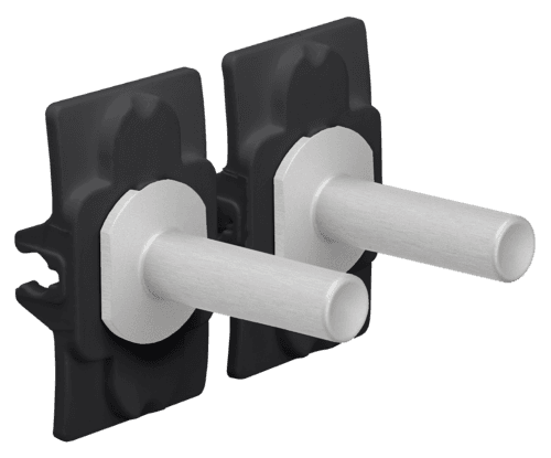 Ensemble Niko Toggle pour des fonctions de commutation double, couleur alu grey brushed