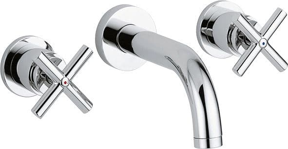 MELANGEUR DE LAVABO 3 TROUS A ENCASTRER QUATTRO BEC 255MM CHROME