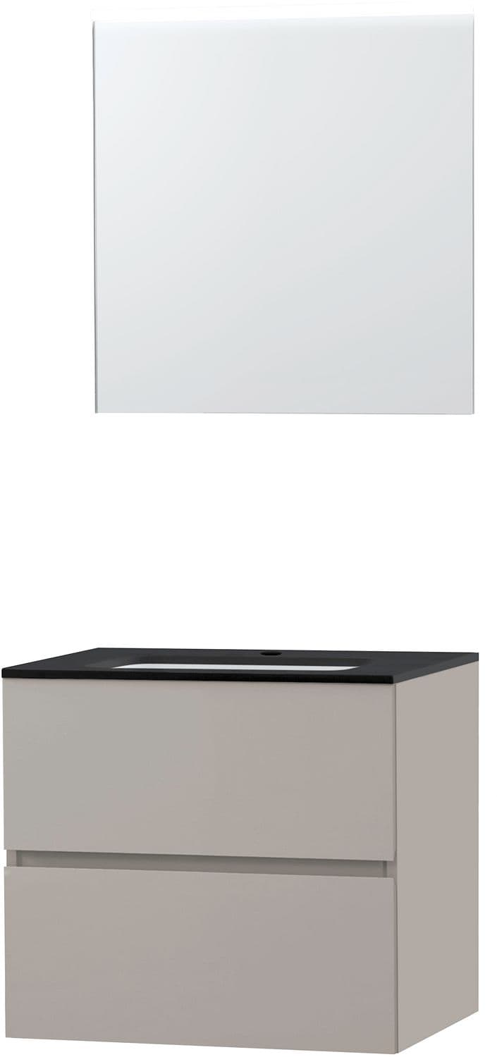 MEUBLE MOLTO POUDRE GRIS 70 BLEU BELGE MIROIR