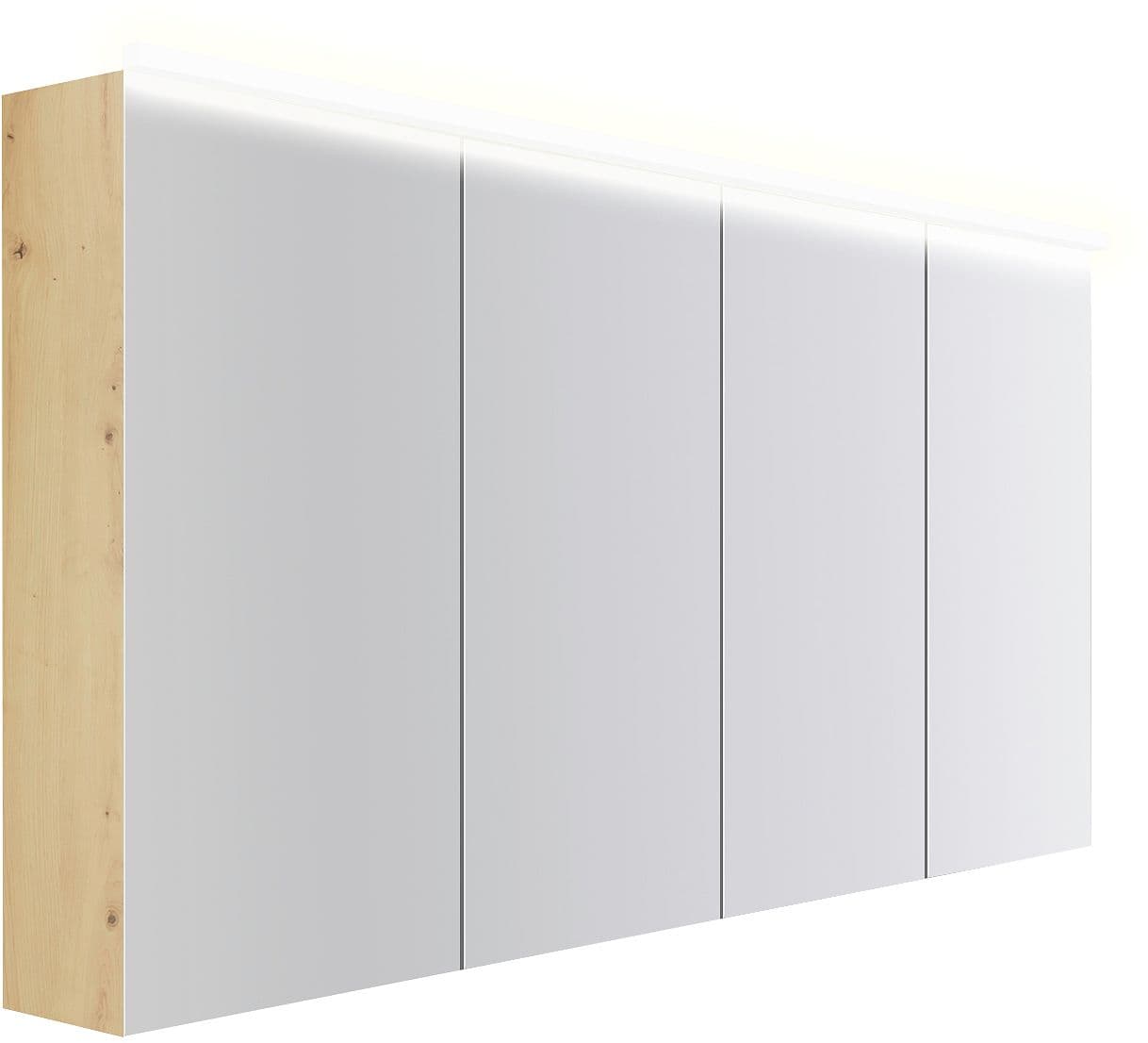 ARMOIRE TOILETTE COFFEE 4 PORTES 1600MM 4250K CHENE DECOR URBAN