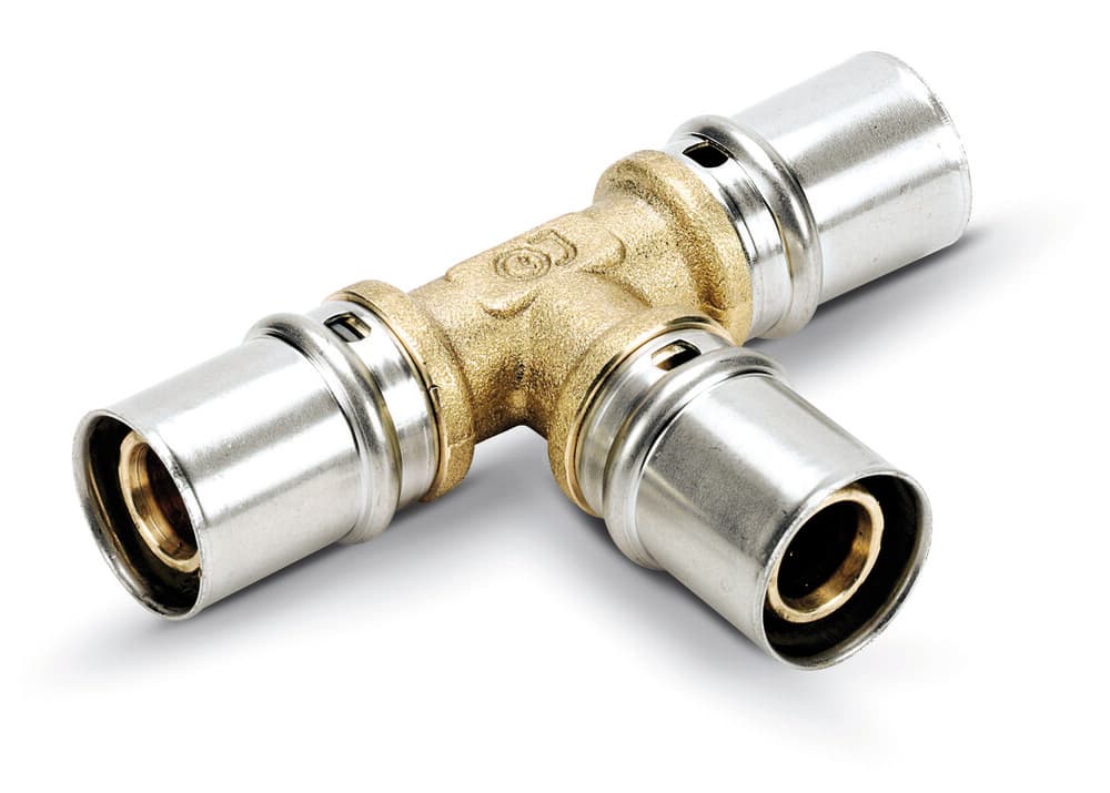 SYSTEMPEX Té réduit tube alu raccord à sertir 40-20-40