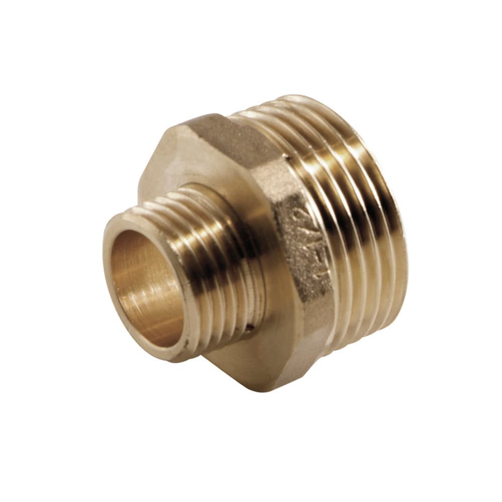 mamelon réduit laiton 6/4"M x 4/4"M