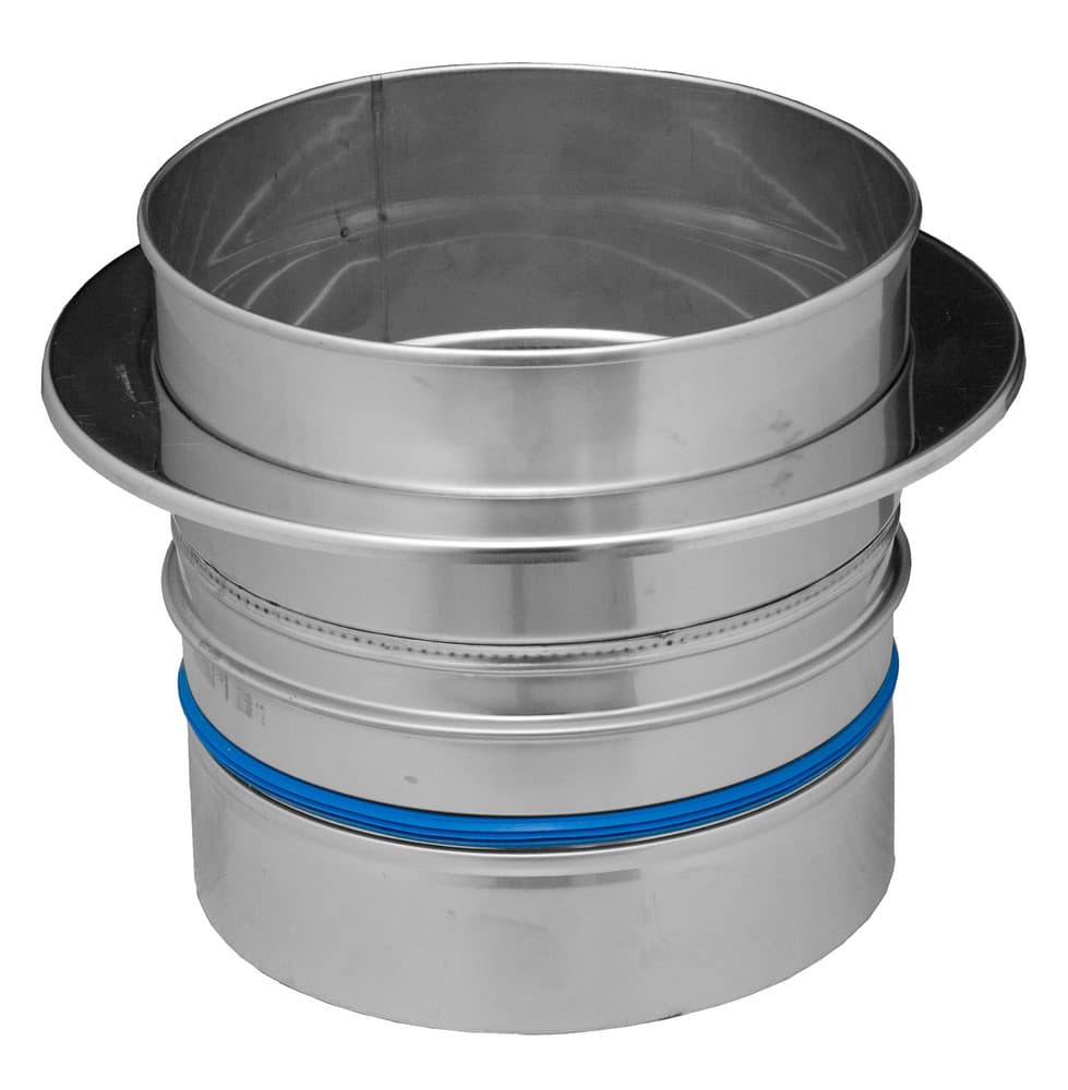Dinak DW 1C0 raccord chaudière D100 inox 316L/304 0,4mm à condensation + joint