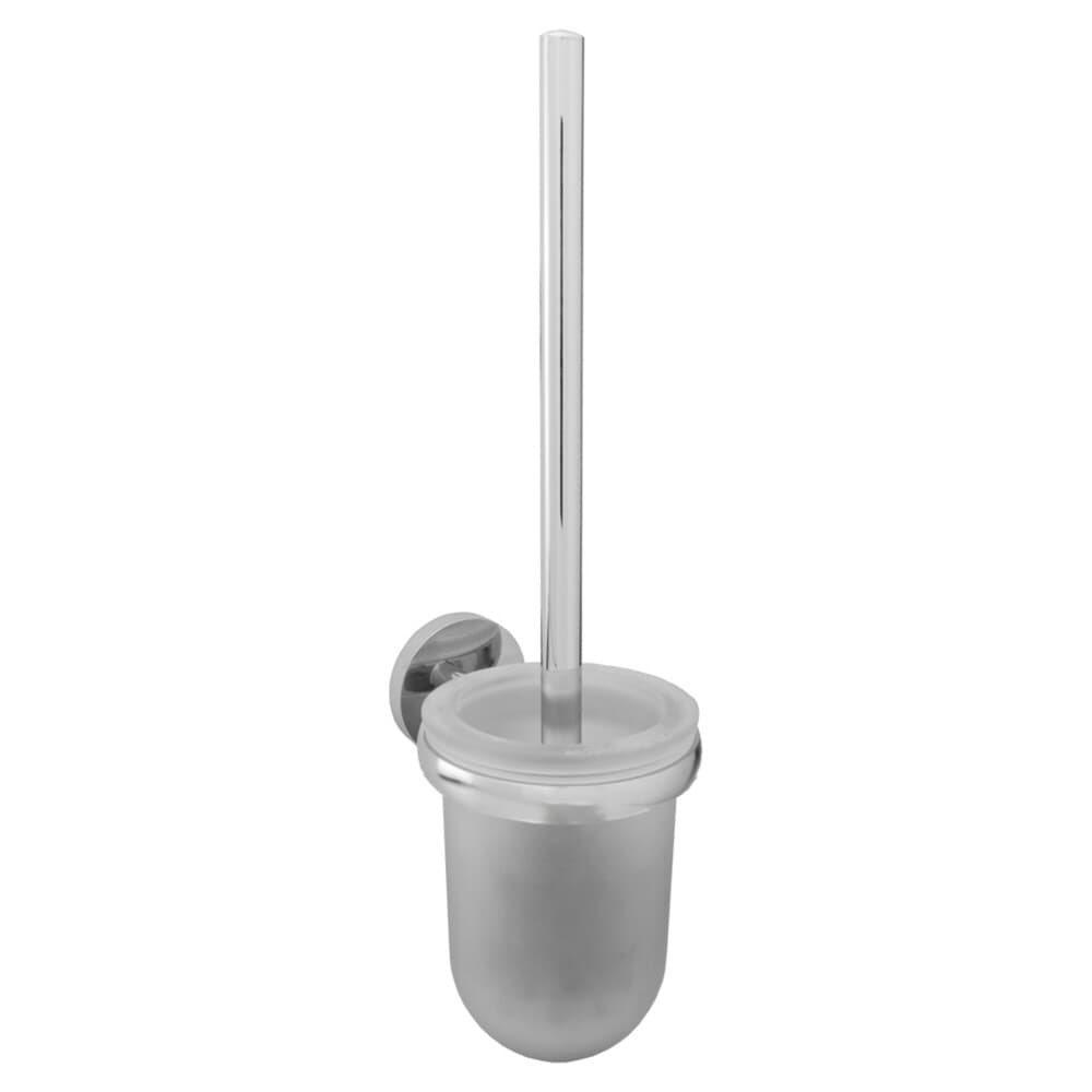 Van Marcke Frea porte-brosse WC laiton et verre mural chromé