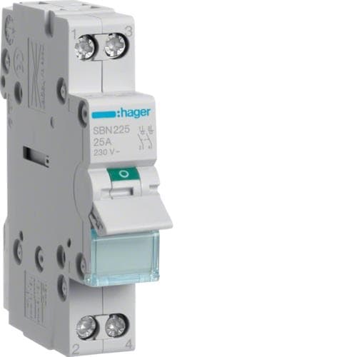 Interrupteur modulaire 2 pôles 25A
