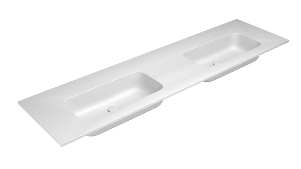 Van Marcke by Falper Fin tablette double 2lavabos L1805xW505xH143mm blanc mat