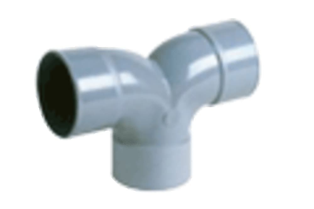 Nicoll raccord à coller PVC coude double 87,3° FFF 50 gris