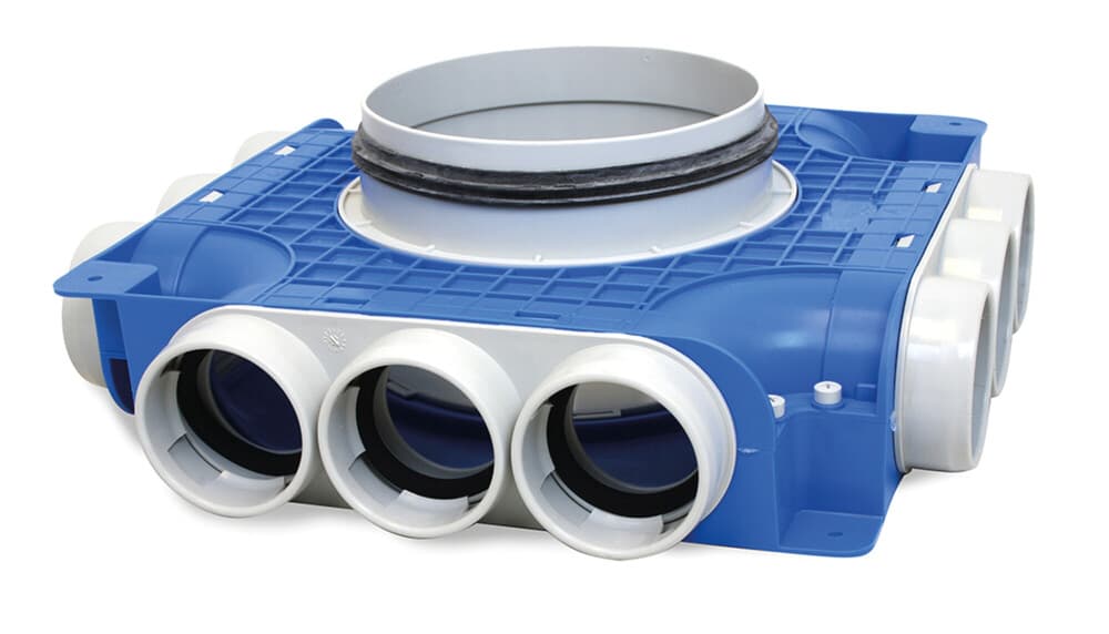 Vent-Axia TVGS-63-180 collecteur raccord latéral 12 x D 63 mm D 180 mm H 80 mm