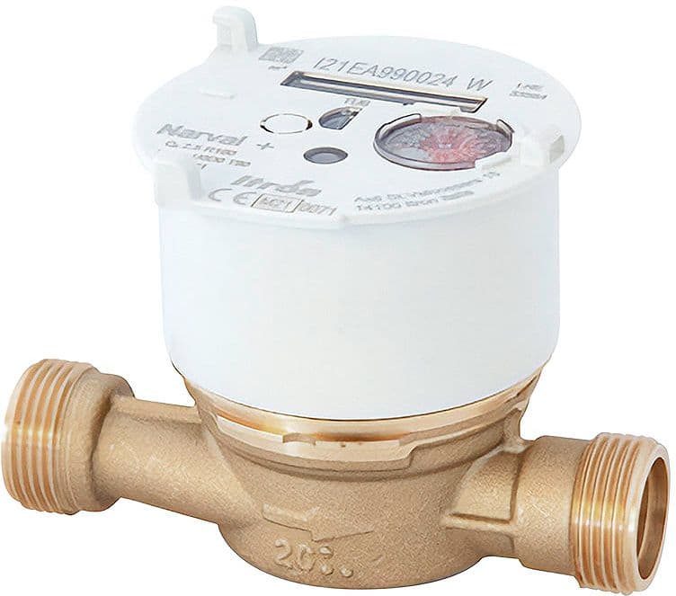 COMPTEUR EAU FROID/EAU CHAUD NARVAL 3/4" SANS RACCORD 3/4"-1/2"