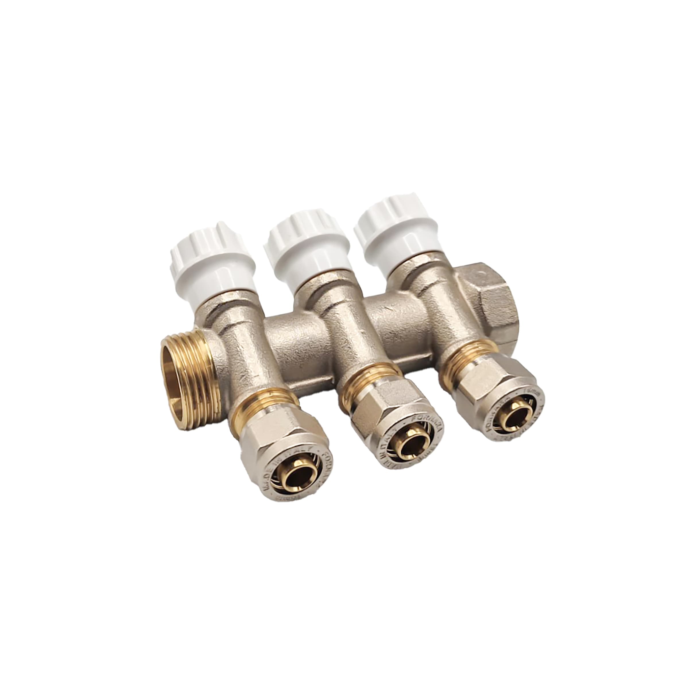KIT ROBINET COLLECTEUR 1MXF - 3 SORTIES 1/2M + RACCORDS