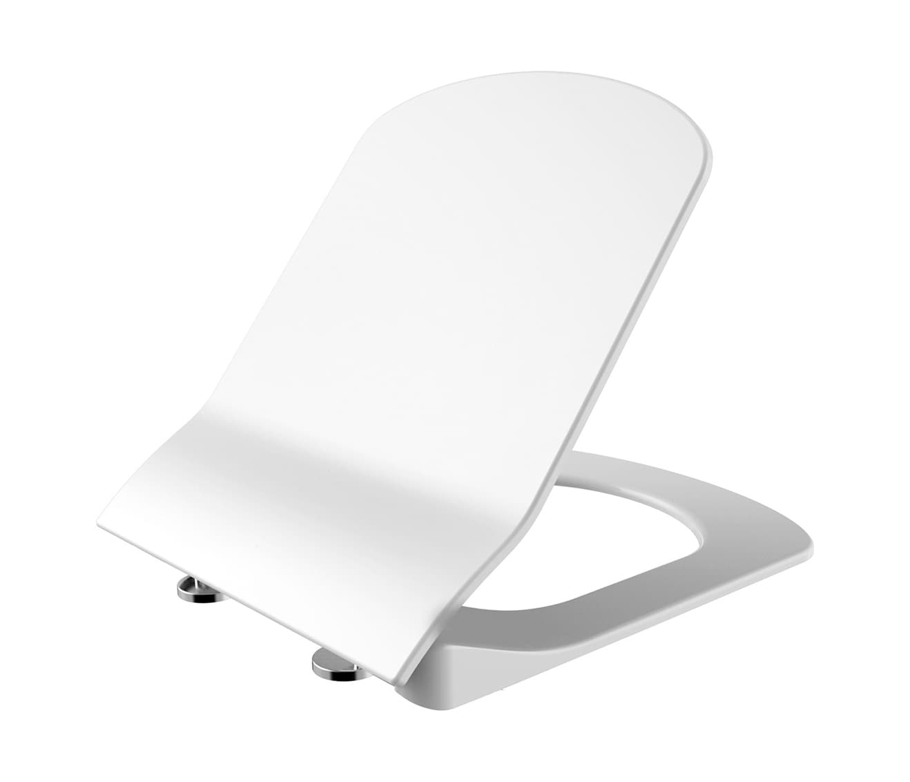 CREAVIT ELEGANT ABATTANT WC - MODÈLE D - FREIN DE CHUTE - DÉCLIPSABLE - DUROPLAST - CHARNIÈRES EN INOX - BLANC BRILLANT