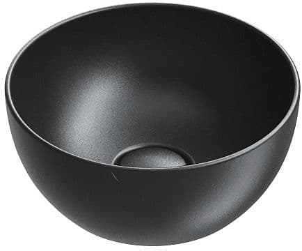 VASQUA A POSER SFERA CATALANO CATAGLAZE+ DIAMETRE 32 H14 SANS TROP-PLEIN NOIR MAT