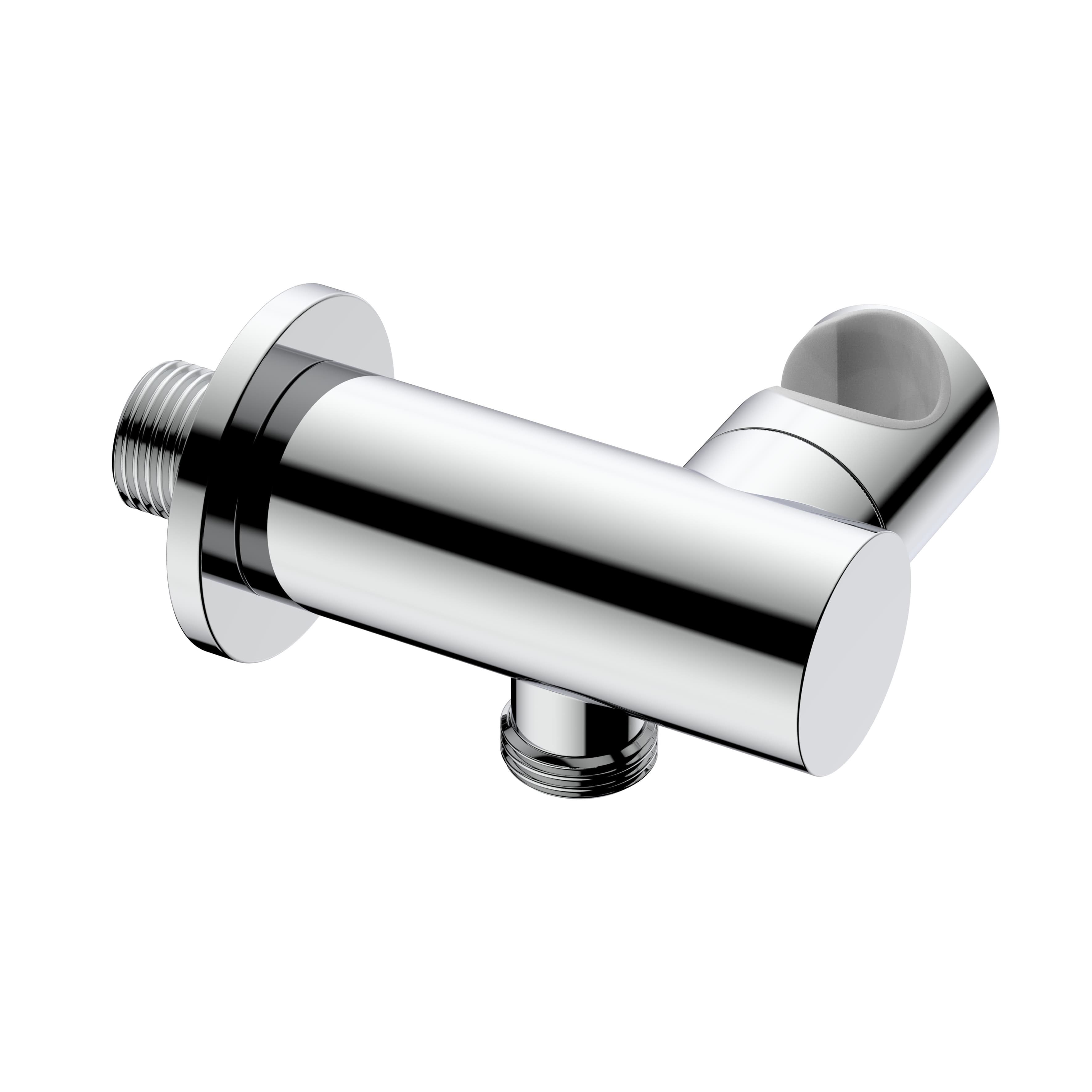 UNIFORMA COUDE DE RACCORDEMENT AVEC ARIVÉE D'EAU ET SUPPORT DE DOUCHETTE – INCLINABLE – CHROME