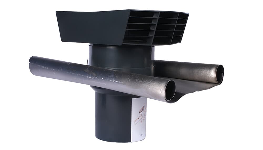 Ventilair KCTH-N160 chapeau toiture plastique noir D 160 mm