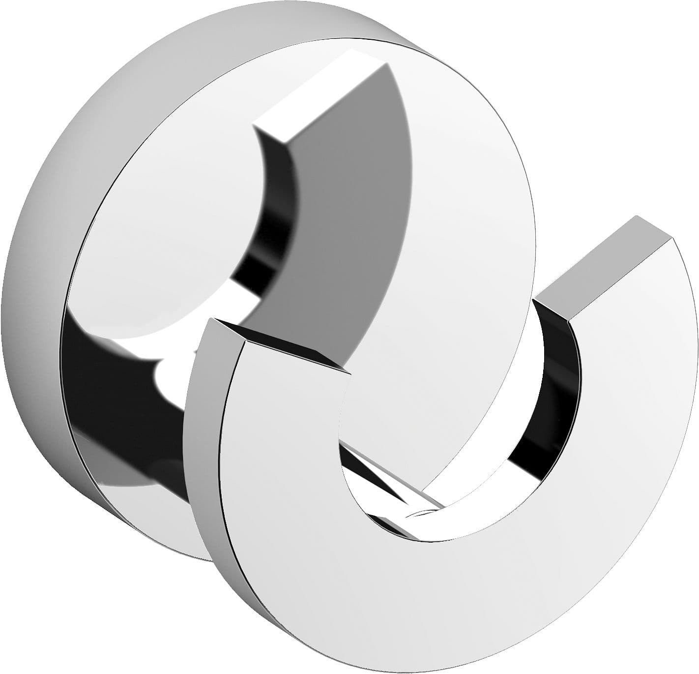 PORTE-MANTEAU DOUBLE FLAT CLOU CHROME
