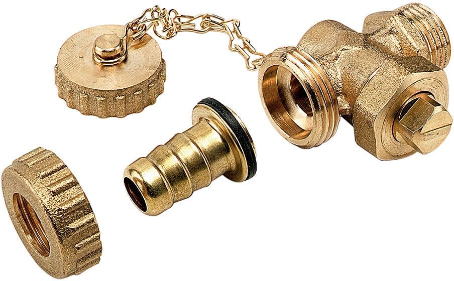 VANNE DE REMPLISSAGE ET DE VIDANGE 3/4" +BOUCHON ET CHAÎNE
