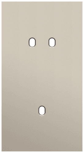 Plaque de recouvrement double, verticale 71 mm d'entraxe, pour une fonction de commutation double et une simple, Niko Toggle steel champagne coated