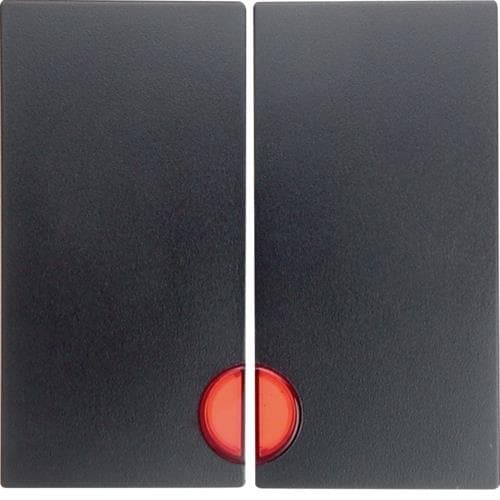 Touche avec voyant Rouge Berker S.1 / B.3 / B.7 Anthracite, mat