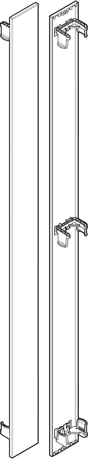 HABILLAGE LATERALE POUR VERTICAL H1800 22 BLANC MAT