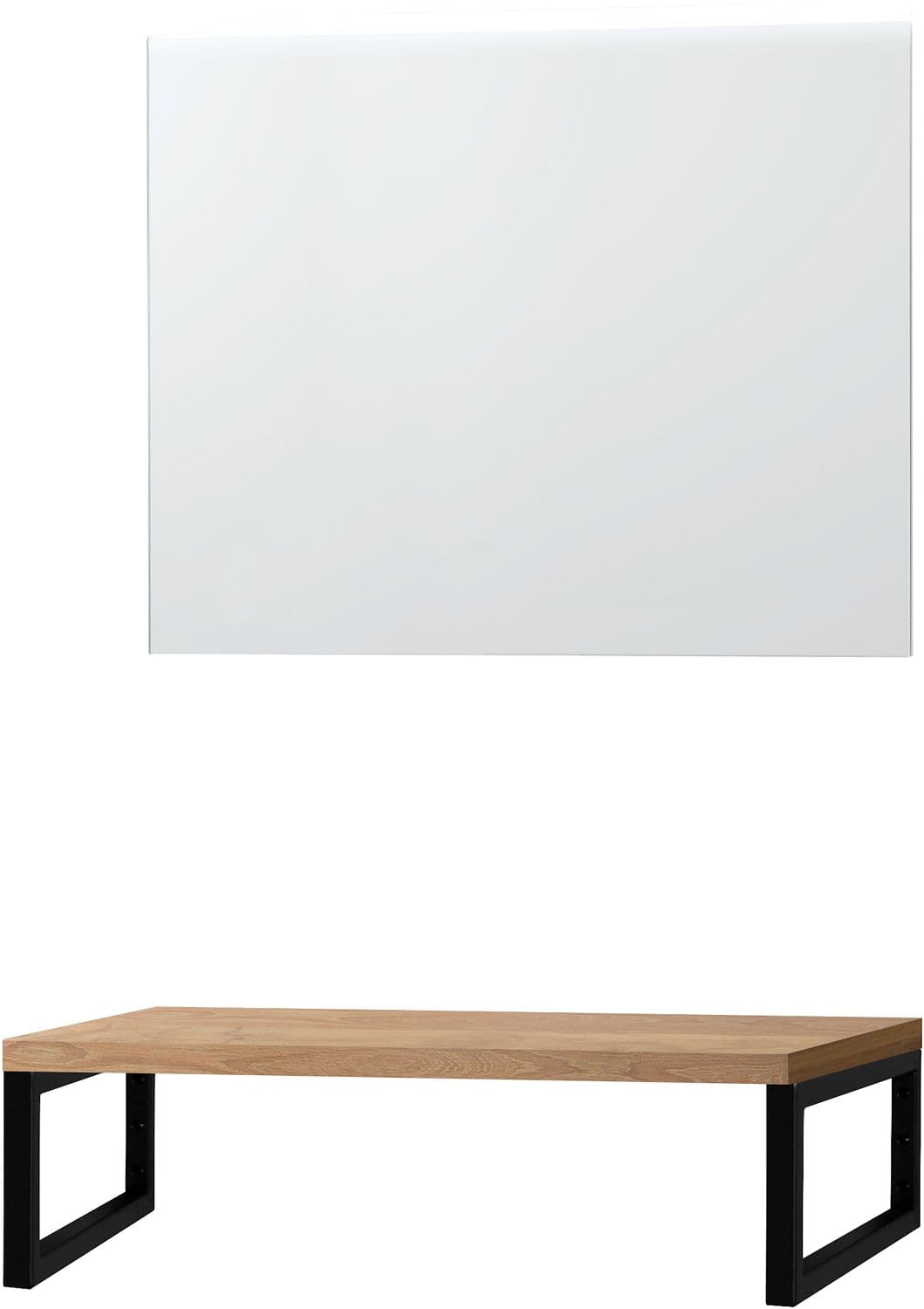 TABLETTE CHENE MASSIF 90CM A POSER AVEC MIROIR