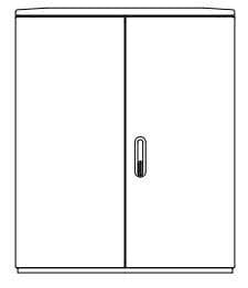 Armoire de trottoir Din2 hauteur = 1350mm profondeur = 412mm largeur = 1115mm