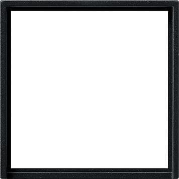 Cadre adaptateur avec découpe carrée pour appareils avec cache (50 x 50mm) Noir mat (laqué) - Ce