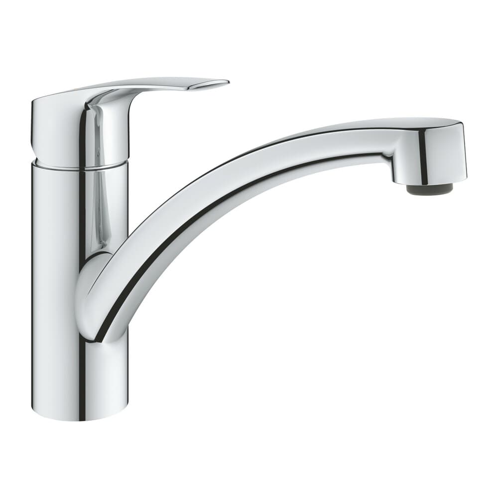 Grohe Eurosmart mitigeur évier monotrou bec bas SilkMove StarLight chromé