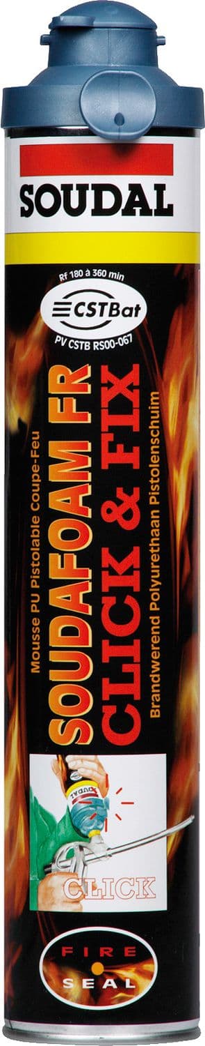 MOUSSE PU REFRACTAIRE SOUDAFOAM FR.CLICKFIX 750ML