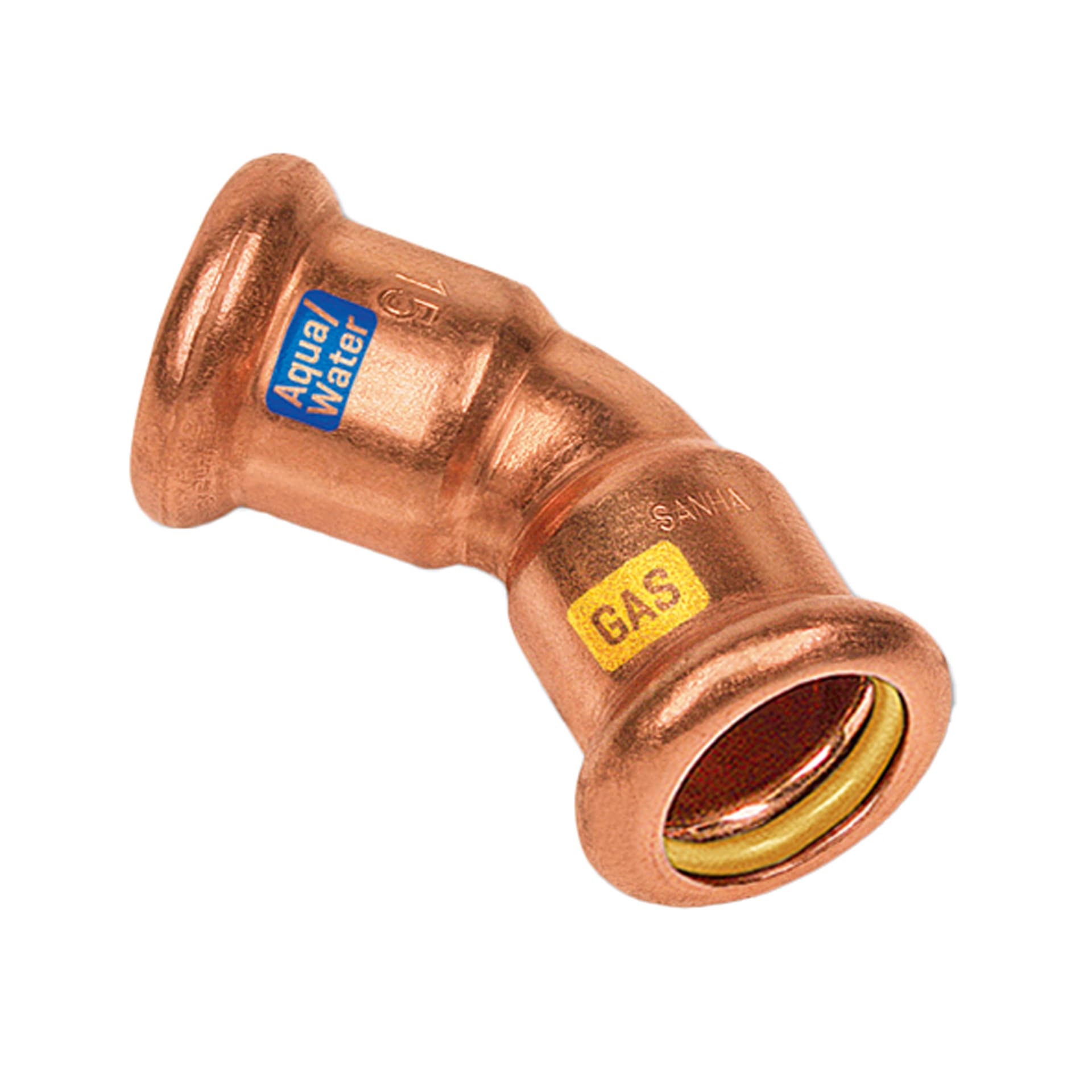 HYDROGAS COURBE 45° F/F 15