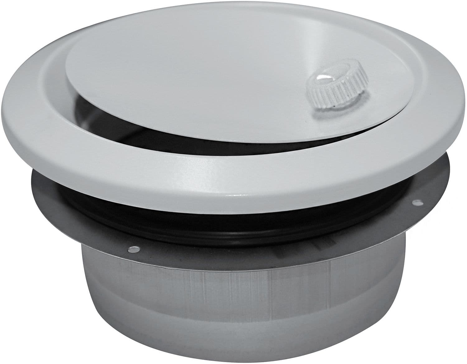 BOUCHE D'INDUCTION REGLABLE BIR S&P VENTILATION TYPE D 120M³/H 125MM METAL BLANCHE