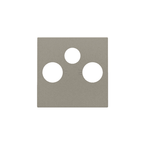 Set de finition pour 2 connexions coaxiale simples pour TV, FM et une connexion satellite, couleur bronze coated
