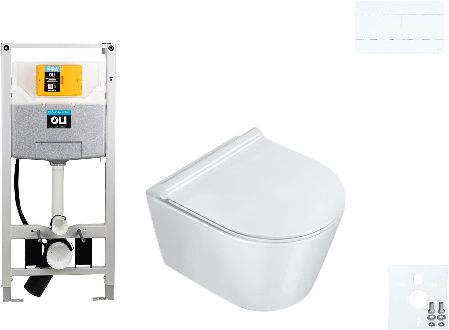 WALLFIX OLI WC SUSPENDU ZERO 46 CATALANO SLIM BLANC MAT