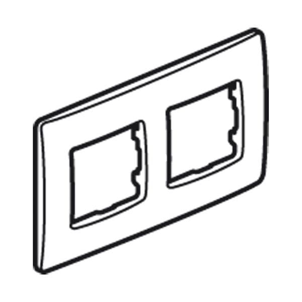 Niloé plaque double Crème entraxe 71mm vertical / horizontal
