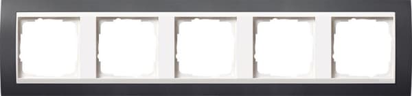 Cadres de finition Gira Event Anthracite avec cadre intermédiaire Blanc brillant Anthracite avec