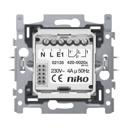 Socle avec contact de commutation 10 A, 230 V pour minuterie numérique ou thermostat numérique avec réglage intelligent
