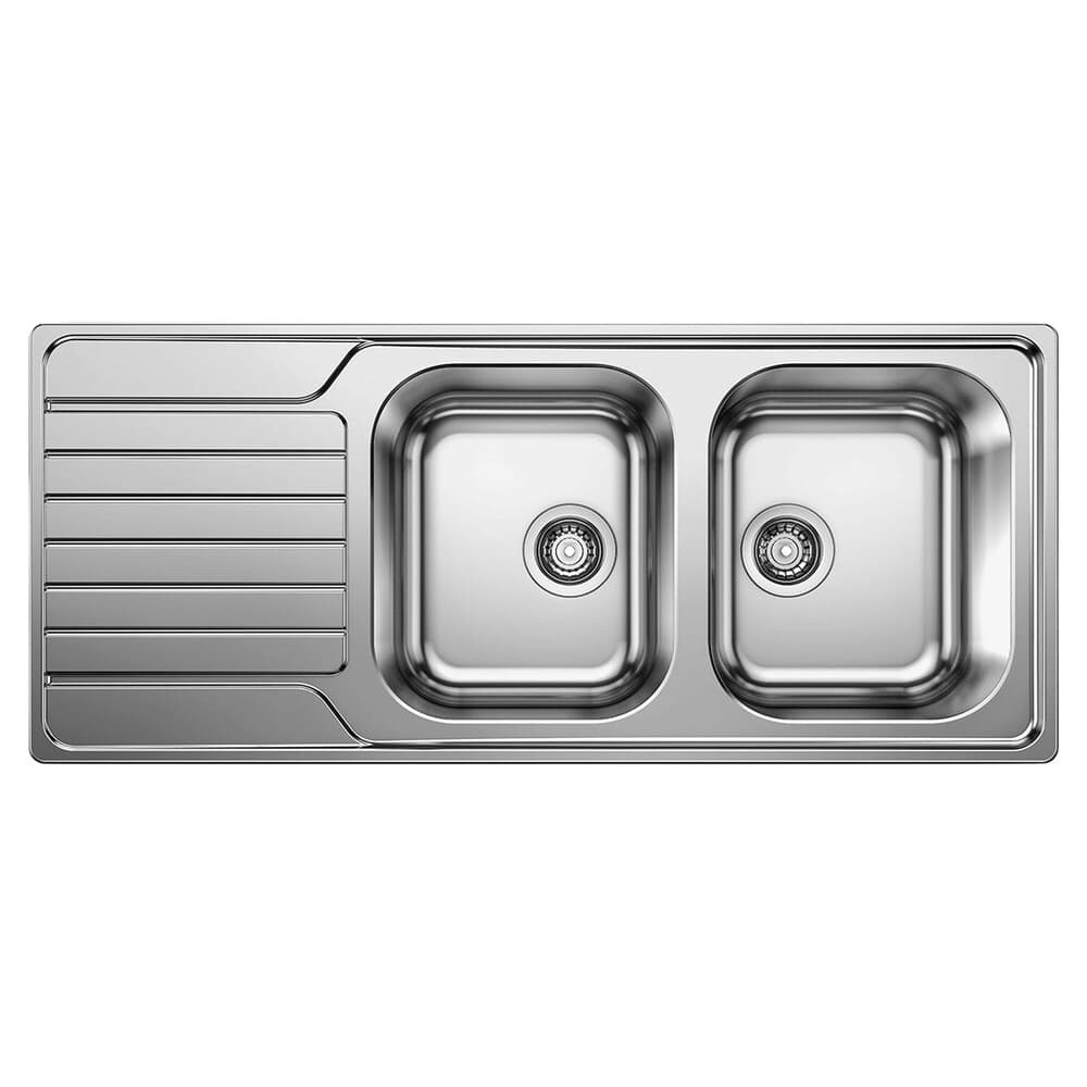Blanco Dinas 8 S évier encastrer 2 bacs réversible 1160x500mm inox satiné