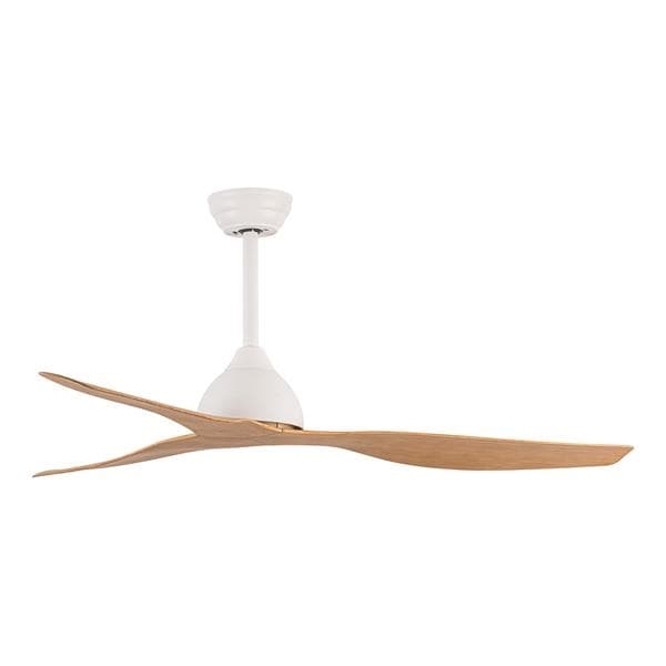 Ventilateur décoratif couleur bois clair avec contrôle diamètre 132 30W DC