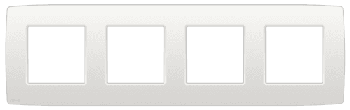 Plaque de recouvrement quadruple, entraxe de 71 mm, couleur Niko Original white