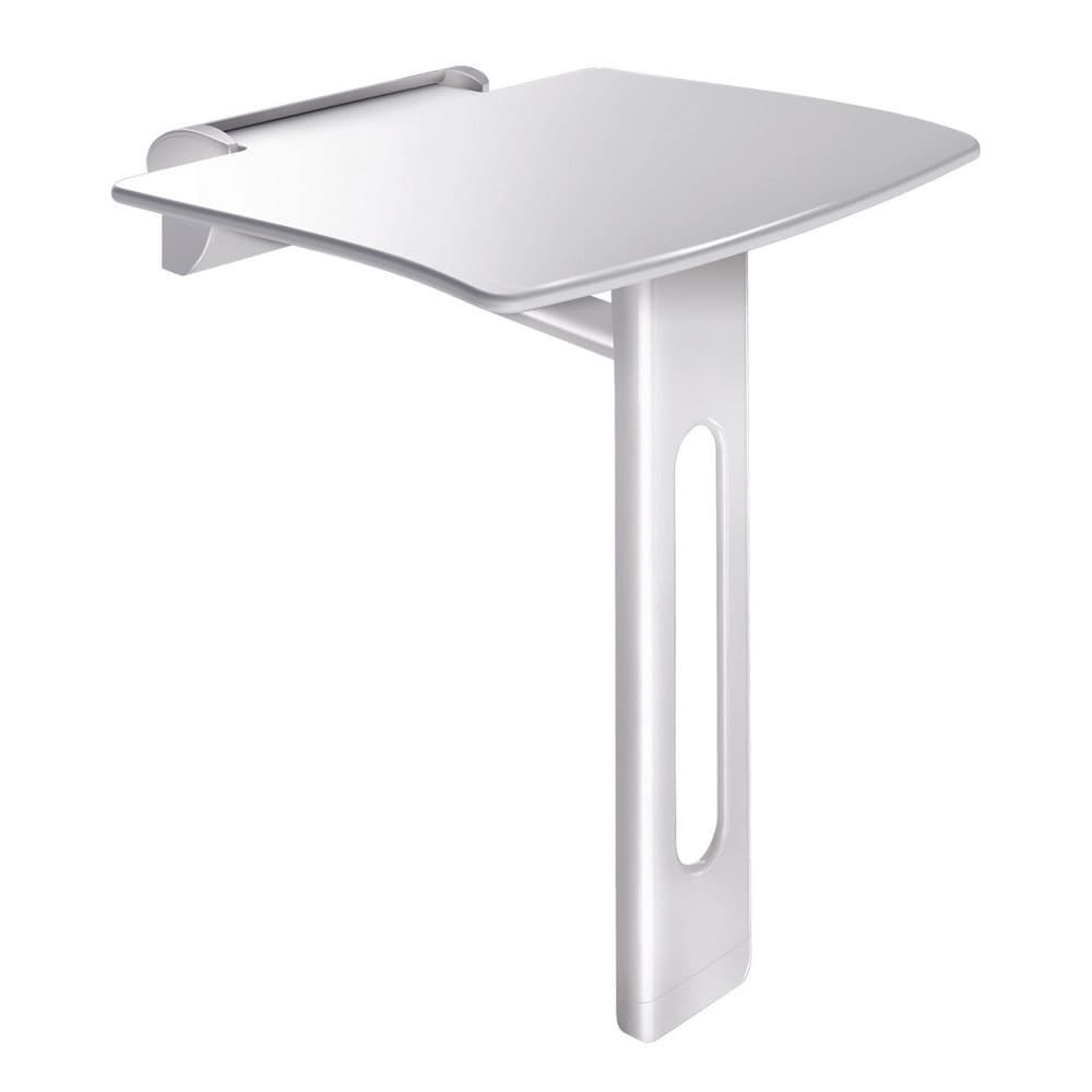 Delabie Be-Line siège douche pied relevable amovible anti-glisse blanc mat 135kg