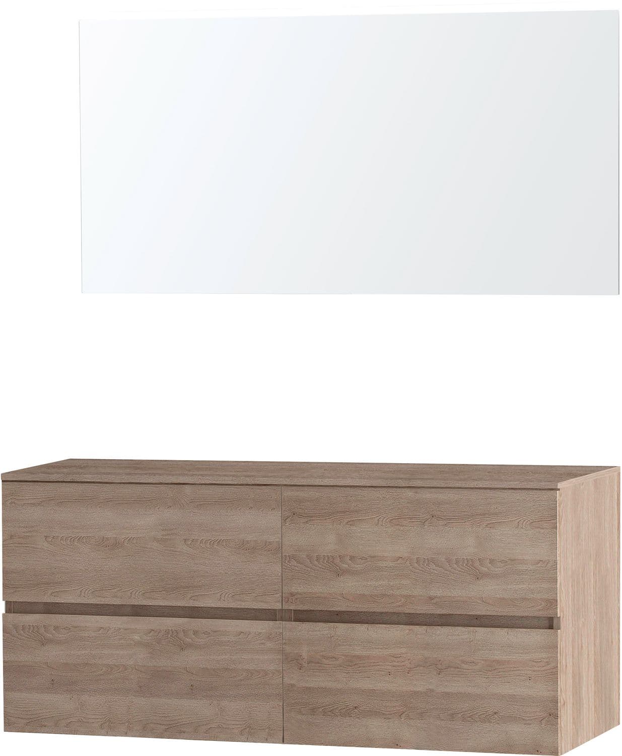 MEUBLE MOLTO CHENE NATUREL 140 POUR LAVABO A POSER MIROIR